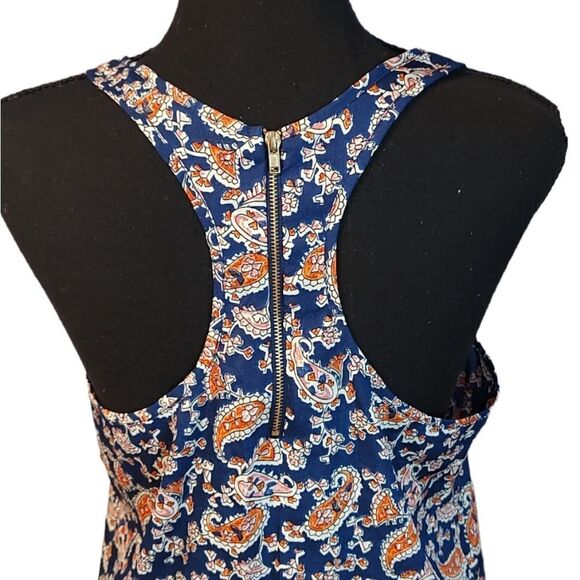 Forever 21 Blue Orange Paisley Print Tank Small - Picture 4 of 6